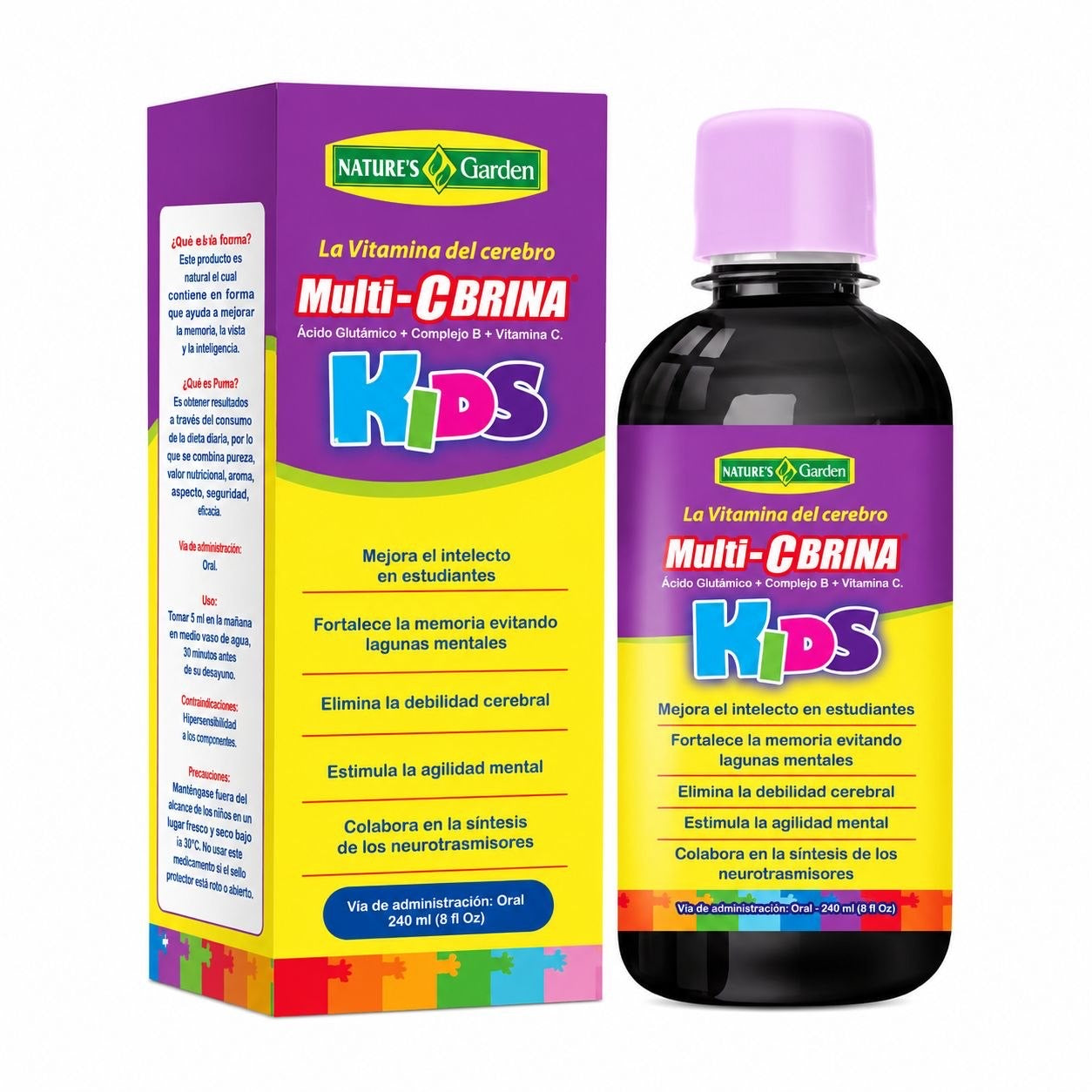 Multi- Cbrina Kids 240ml Jarabe Natures Garden
