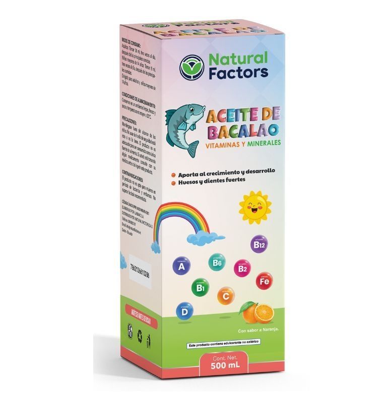 Aceite de Bacalao 500ml Jarabe Natures Factors