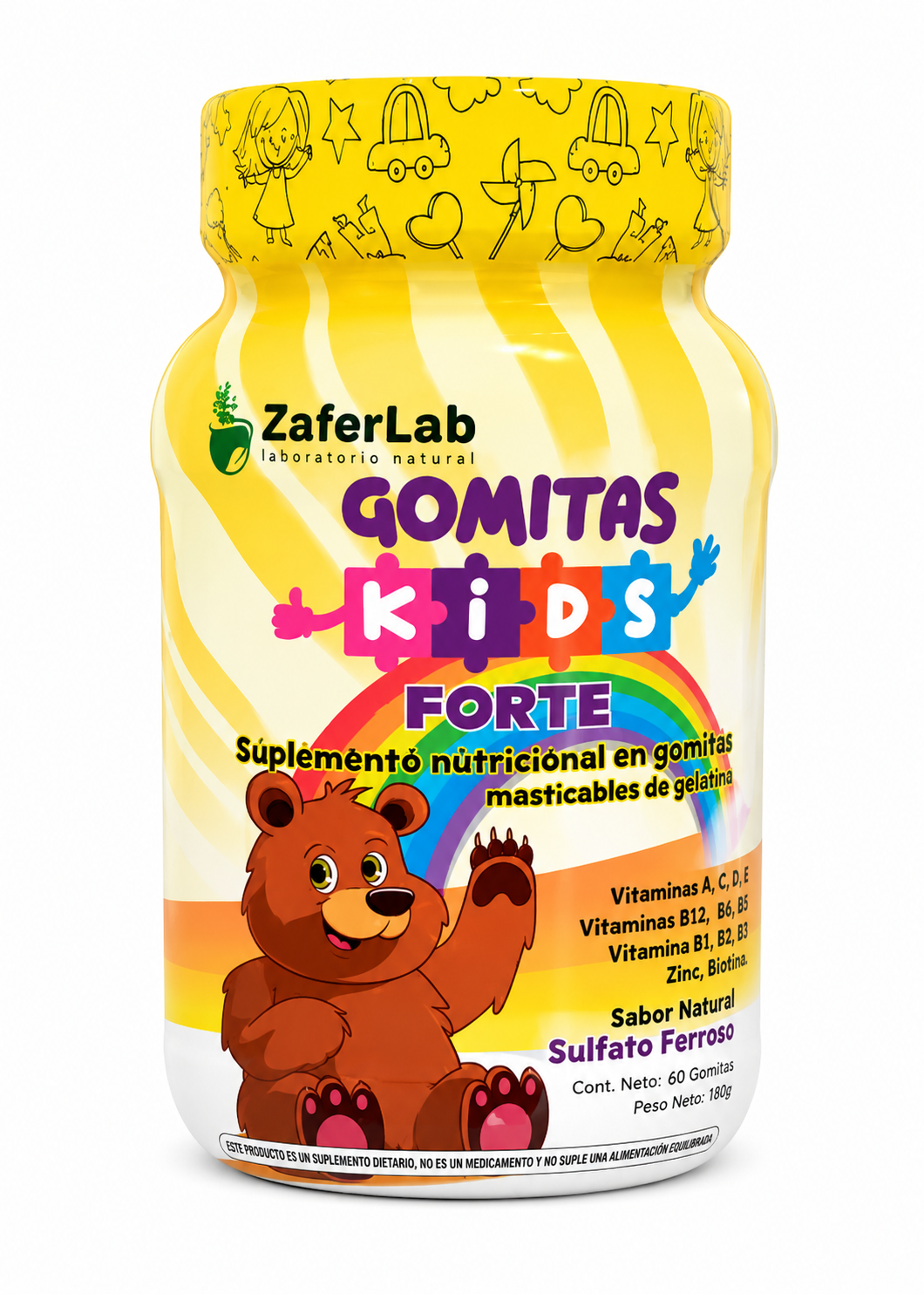 Gomitas Kids Forte de 60 unidades Zaferlab