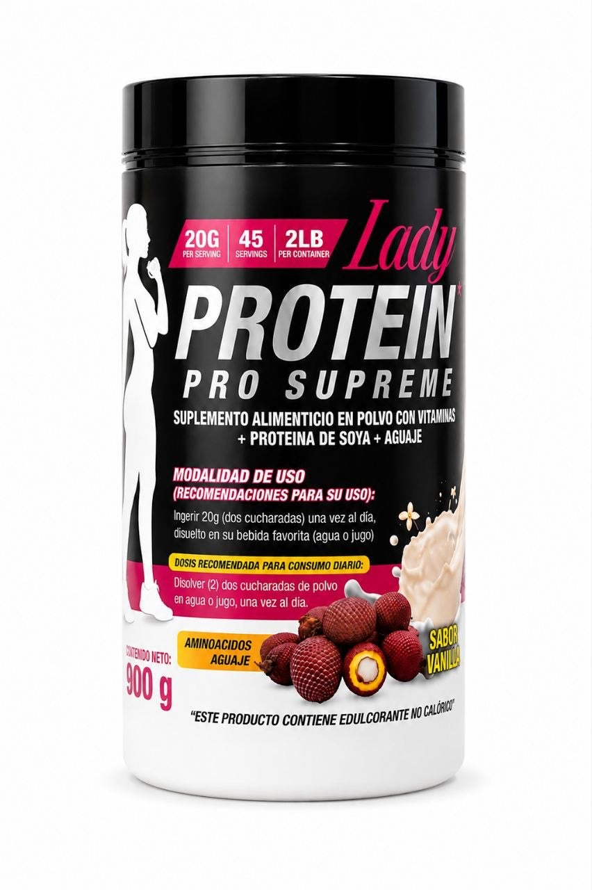 Lady Protein 900gr. Proteína de Soya + Aguaje Fuente de Vida