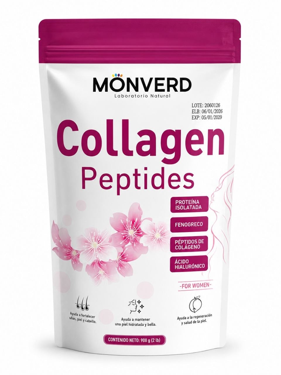 Collagen Peptides 2 Libras Polvo Monverd