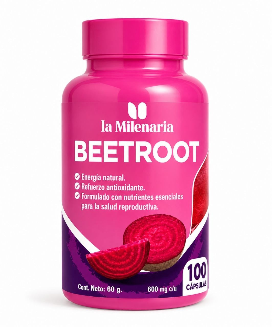 Beetroot x100 Cápsulas La Milenaria