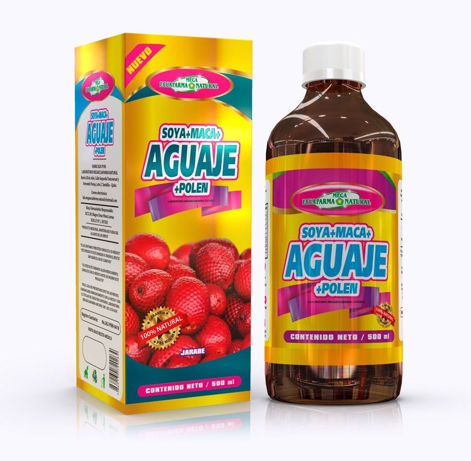 Soya + Maca + Aguaje + Polen 500ml Mega Ecuafarma