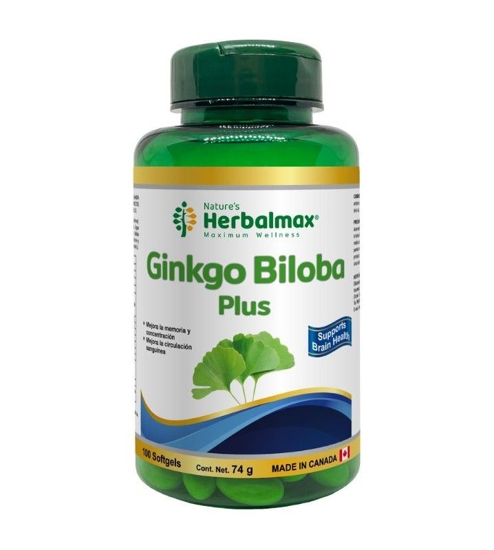 Ginkgo Biloba Plus x100 Cápsulas Herbalmax