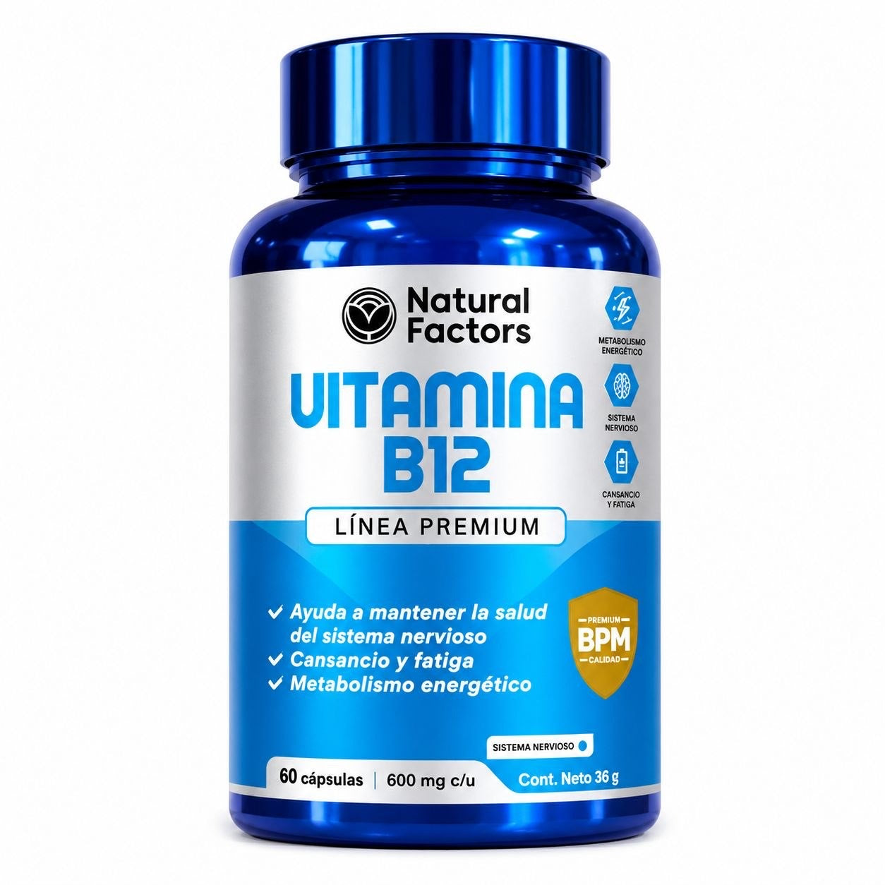 Vitamina B12 x60 Cápsulas Natural Factors