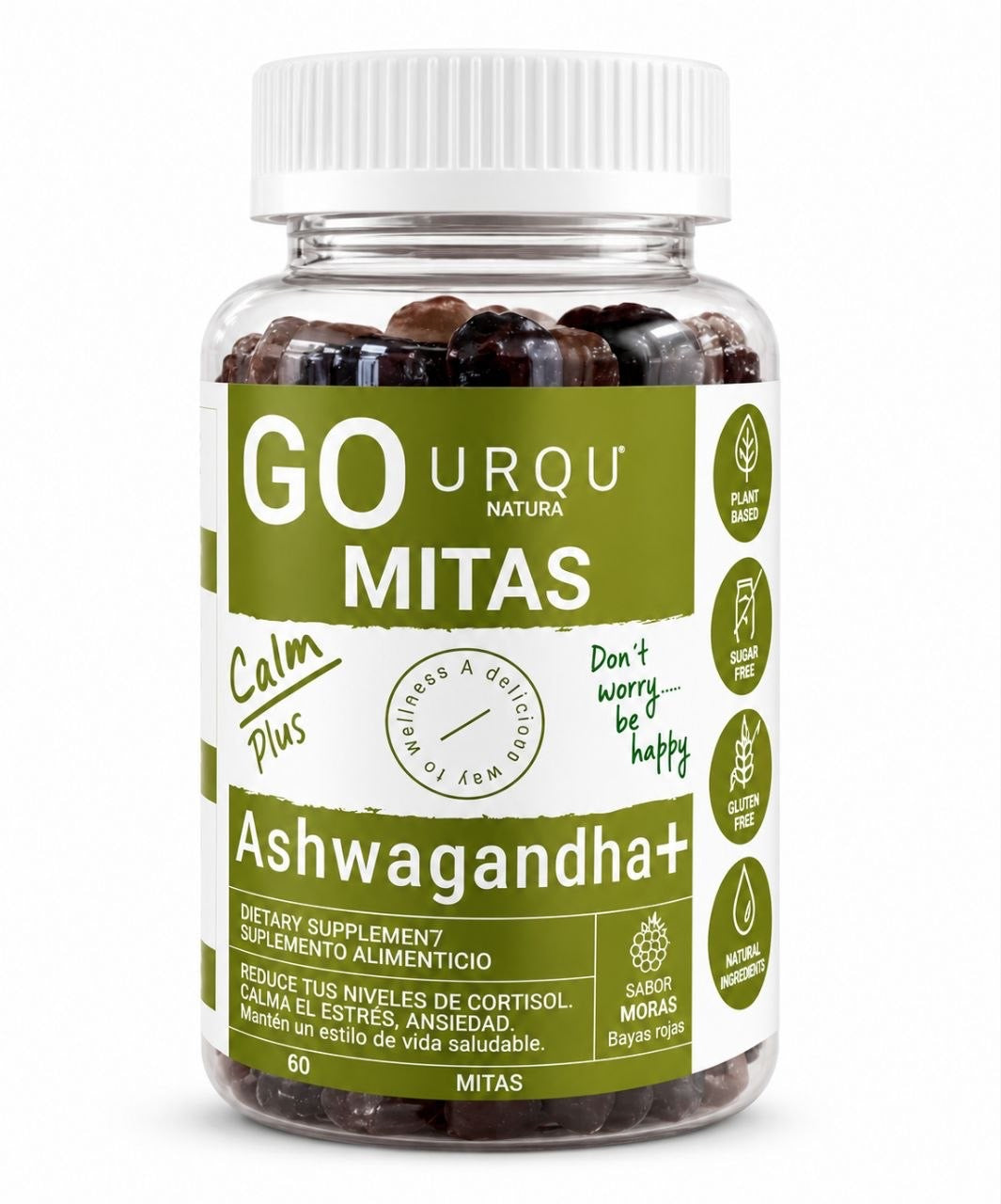 Gomitas Calm Ashwagandha + L-Teanina + Gaba 60 unidades