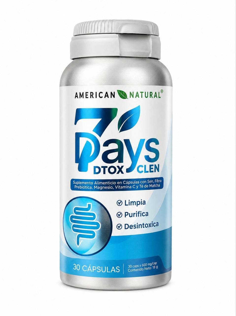 7 Days Dtox x30 Cápsulas Américan Natural
