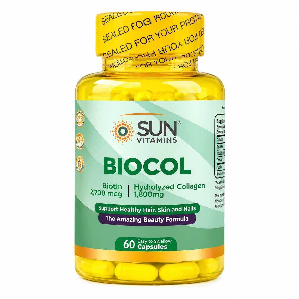Bio-Col x60 Colageno + Biotina Cápsulas Sun