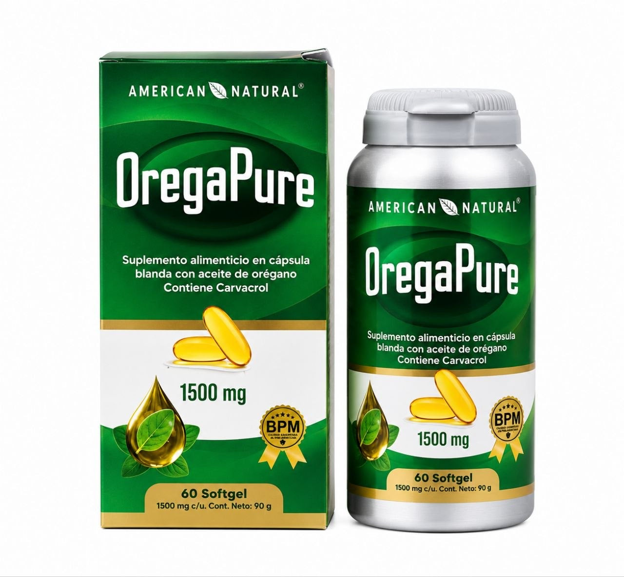 Orega Pure + Carvacrol 60 Softgels Cápsulas Américan Natural
