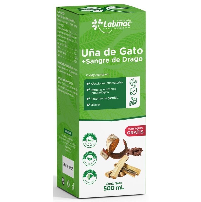 Uña de Gato + Sangre de drago 500ml Jarabe Labmac
