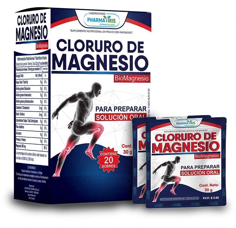 Cloruro De Magnesio 30gr Sobre unidad Pharma Iris