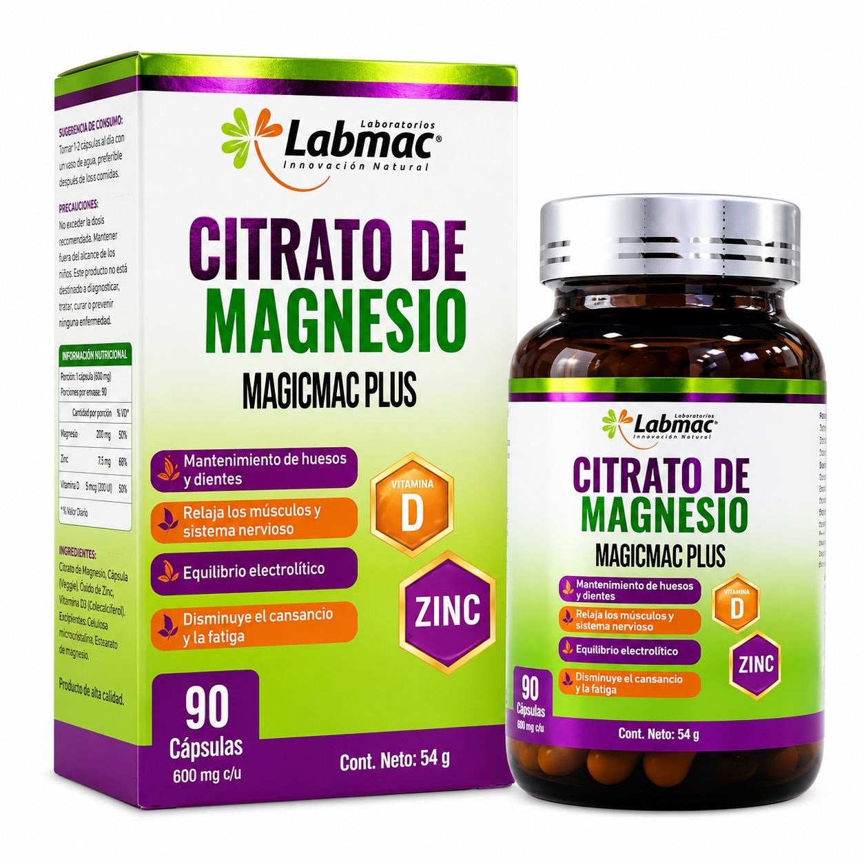 Magicmac Citrato de Magnesio x90 Cápsulas Labmac