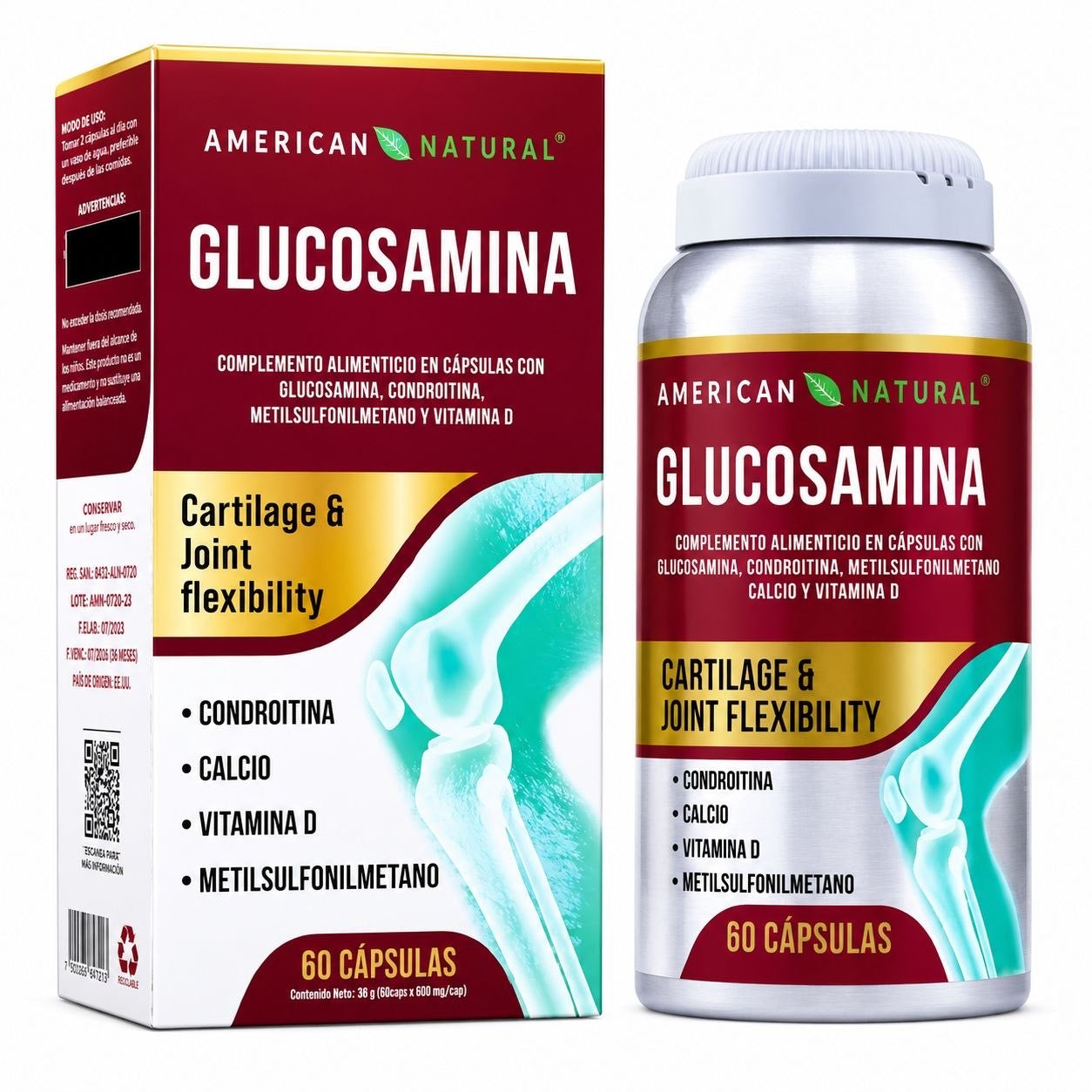 Glucosamina x60 Cápsulas Américan Natural