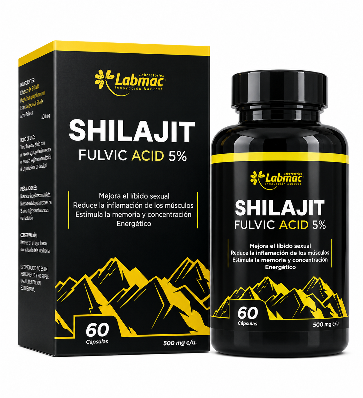 Shilajit x60 Cápsulas Labmac