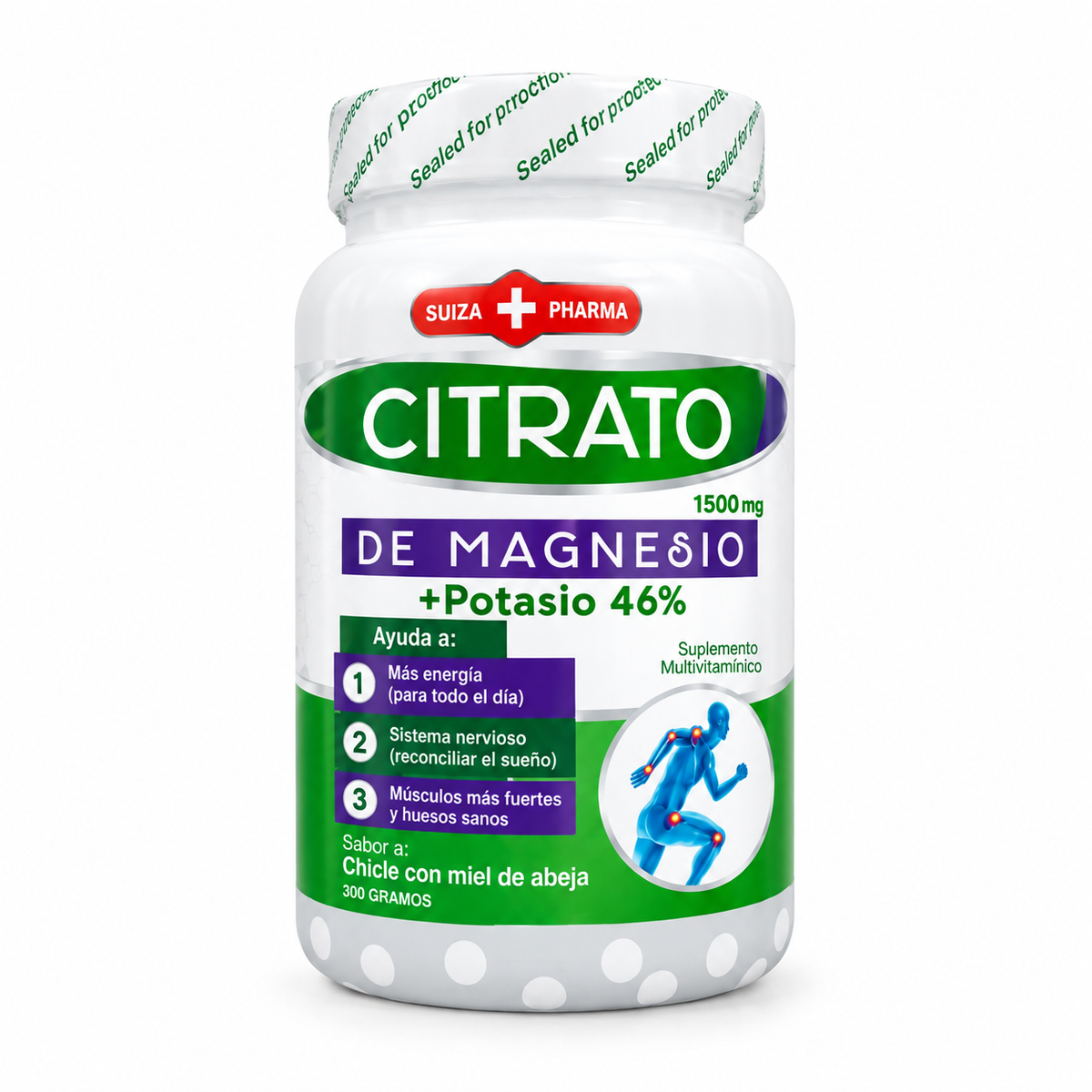Citrato de Magnesio + Potasio Gomitas Suiza Pharma