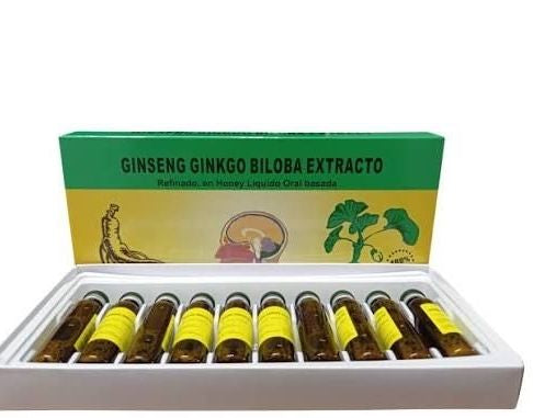 Ginseng + Ginkgo biloba 10ml x 10 Unidades Ampollas bebibles only