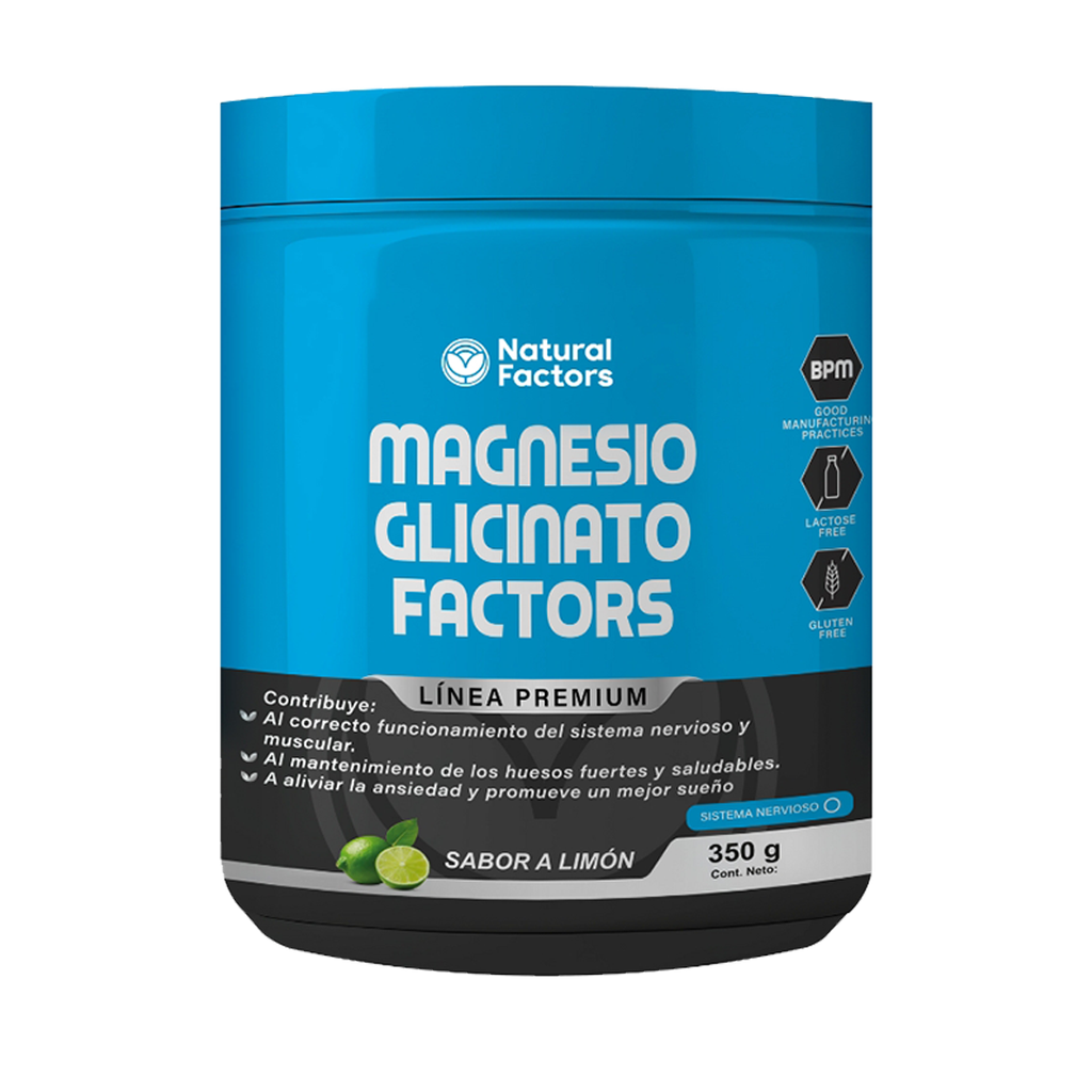 Glicinato de Magnesio 350gr. Polvo Natural Factors