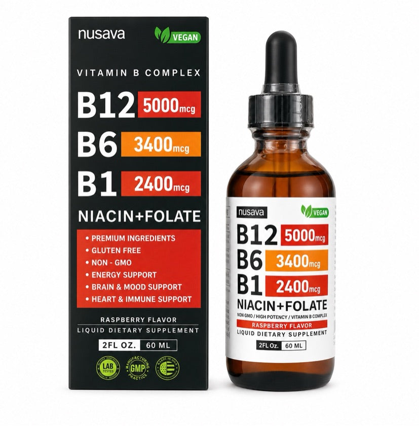 Gotas Líquidas Vitamina B12 5000 Mcg B6, B1 de Vegan